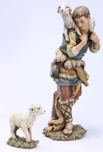 Shepherd And Lamb Figure Set for Nativity Scene - 27" Scale