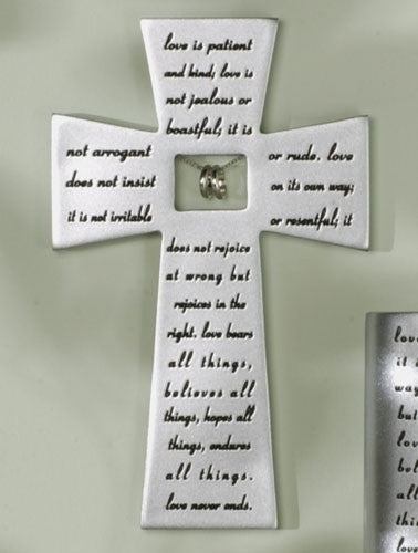 Love Never Fails - Wedding Wall Cross