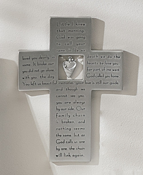 Cross - 7.25" Memorial Cross W/verse