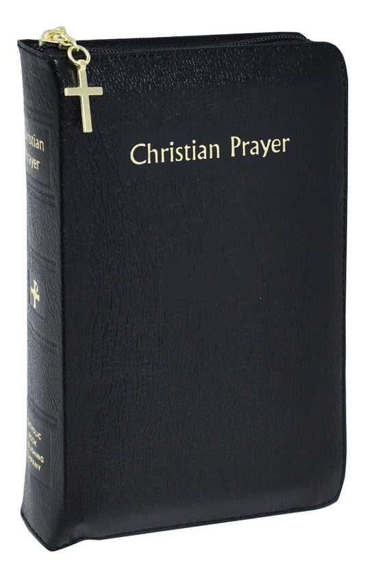Christian Prayer Black Leather- Zipper Binding
