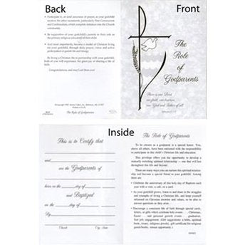 Parchment Godparents Folder / Certificates