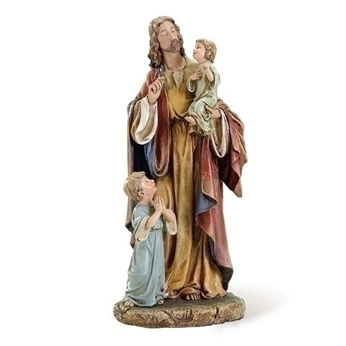 Jesus with Children Statue 10"H