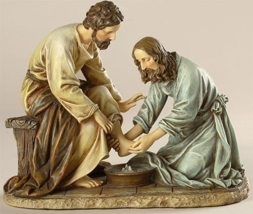 Jesus Washing Feet Statue - 6.5 "