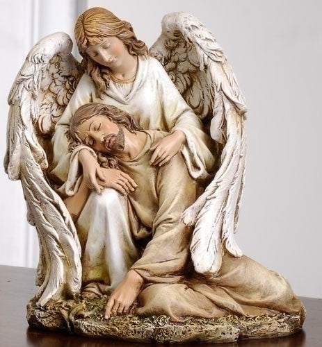Statue - Angel With Fallen Christ Statue  7"
