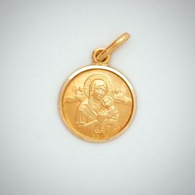 10k Small Round Our Lady of Perpetual Help Medal