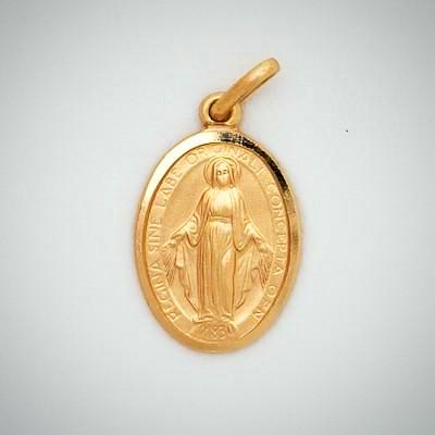 10K Medium Oval Miraculous Medal