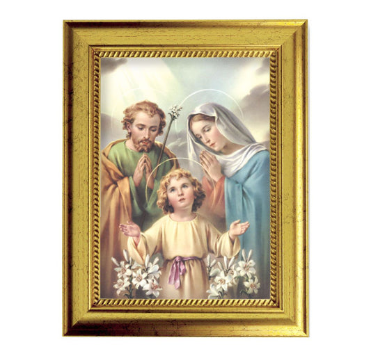 Holy Family Gold Framed Print 5x7"