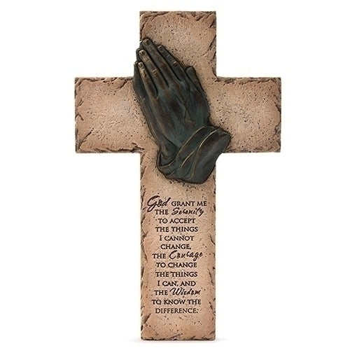 Cross - 8"H Praying Hands Wall Cross