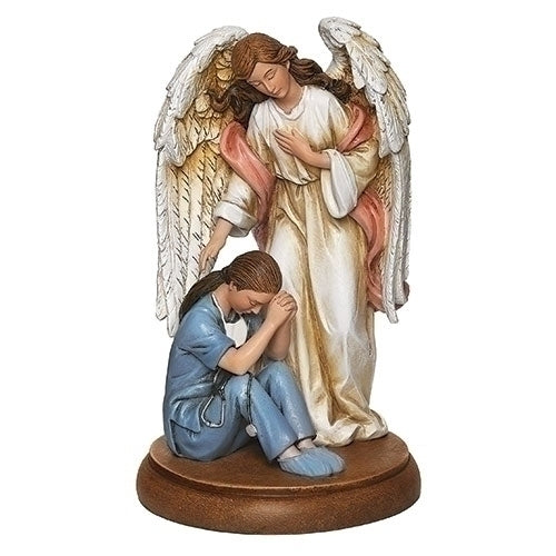 Statue 7.25"H Guardian Angel with Health Care Worker