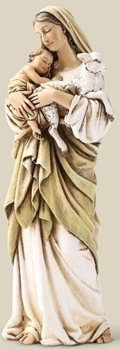 Madonna And Child With Lamb Statue