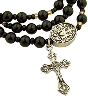 Black Agate Twistable Rosary