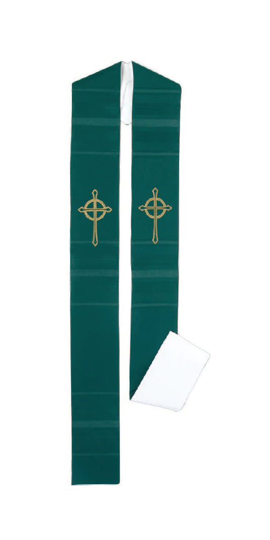 Clergy Stole Green/White Reversible