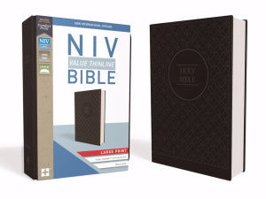 NIV Value Thinline Bible - Large Print Black Leathersoft