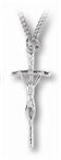 Crucifijo Papal Antiguo de Plata con Cadena