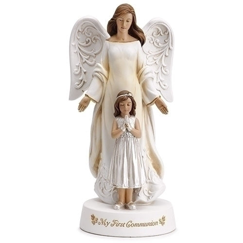 First Communion Angel and Girl Statue