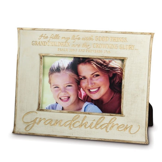 Photo Frame-Grandchildren-Linen Textured (Holds 4" x 6"Photo)