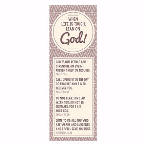 When Life is Tough Lean on God (Bible Basic Bookmark)
