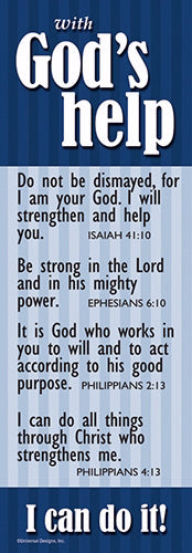 With God's Help (Bible Basic Bookmark)