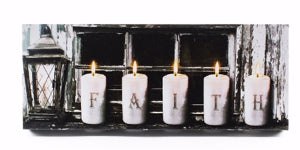 Faith Candles - Tabletop LED Canvas