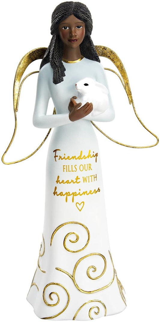 Angel Holding a Bunny Statue 7.5"