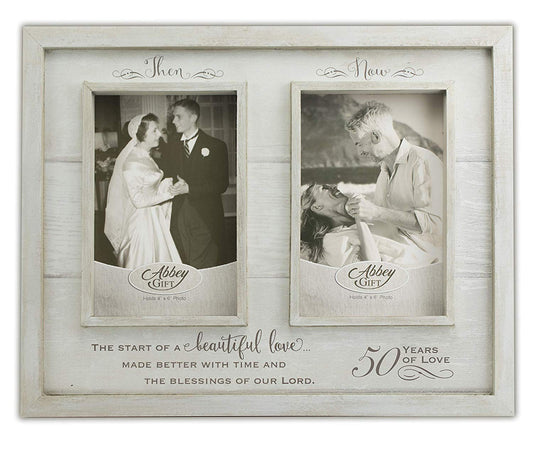Then & Now - Anniversary Wooden Frames (25 or 50 Years)
