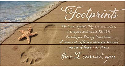 Footprints in The Sand Beach Scene