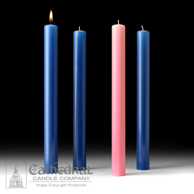 Advent Candle - Church Set (Blue and Rose)