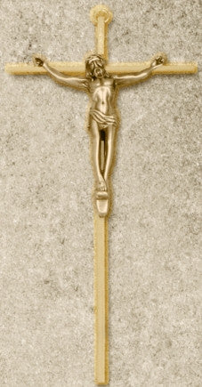 Gold Plated Finish Wall Crucifix