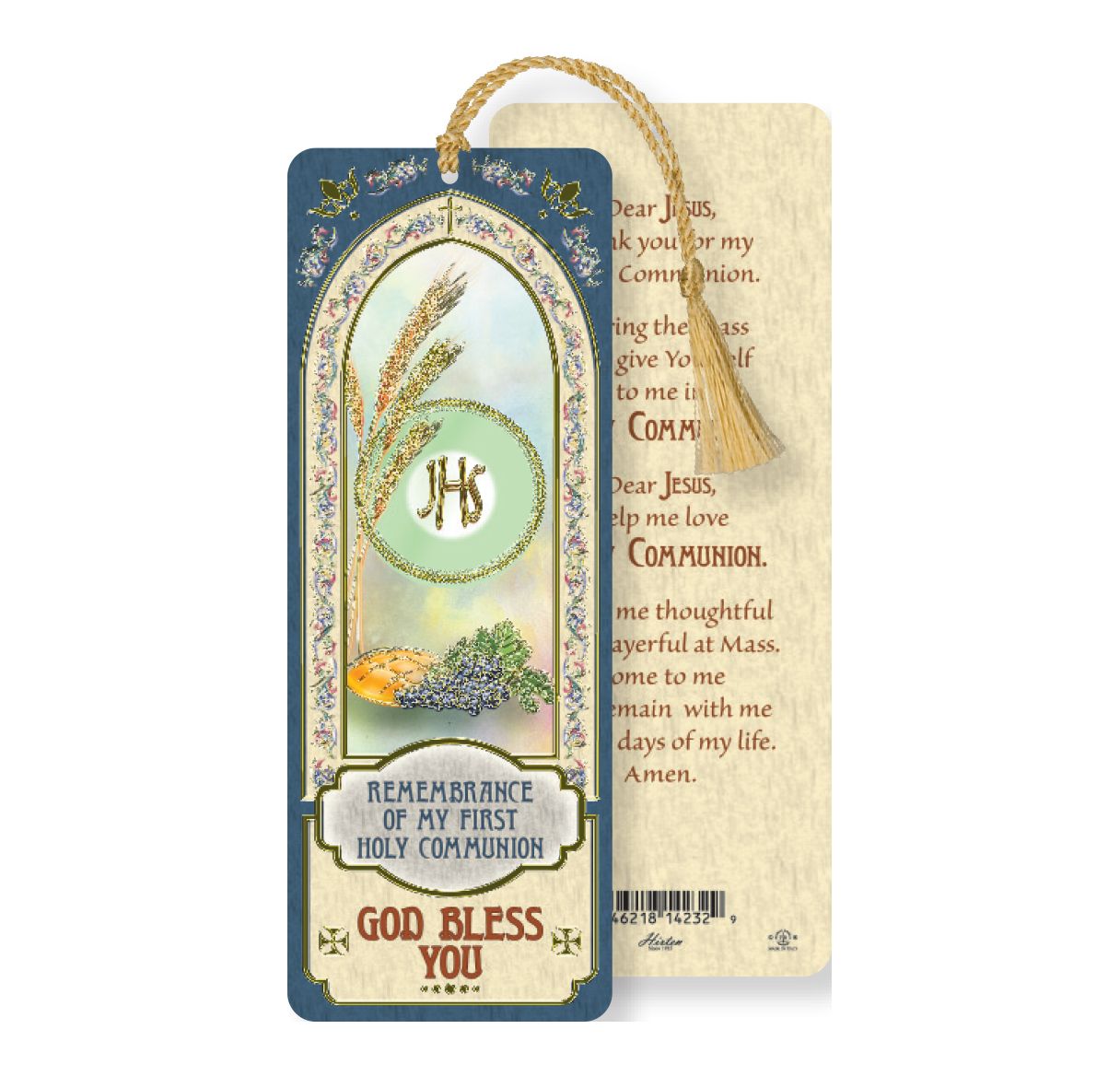 First Communion Laminated Bookmark with Tassel