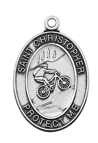 St. Christopher Sports Medal Boy Biking