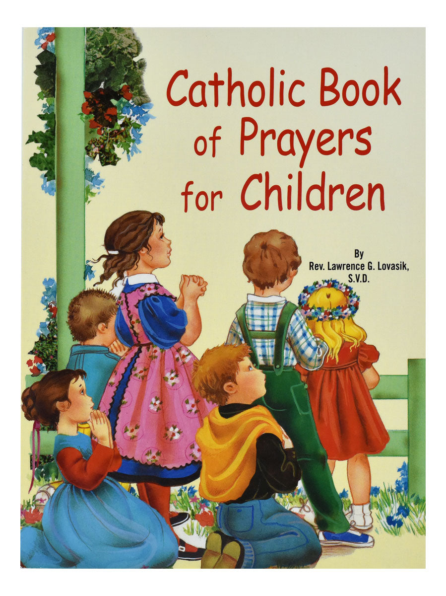 A cover illustration of a group of children engaging in prayer, with a focus on diversity and inclusion.