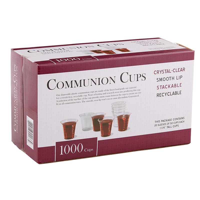 Clear Plastic Communion Cups (Box of 1000)