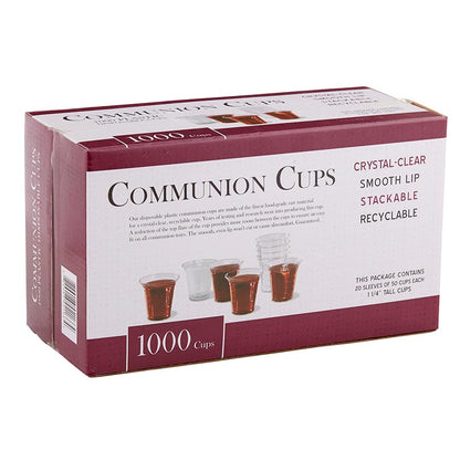 Clear Plastic Communion Cups (Box of 1000)