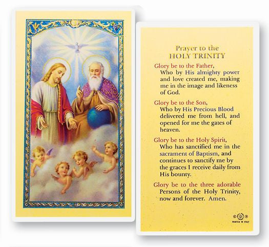 Prayer To Holy Trinity Holy Card
