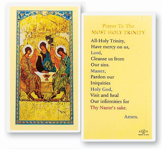 Prayer To Most Holy Trinity Holy Card