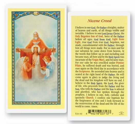 Nicene Creed Holy Card