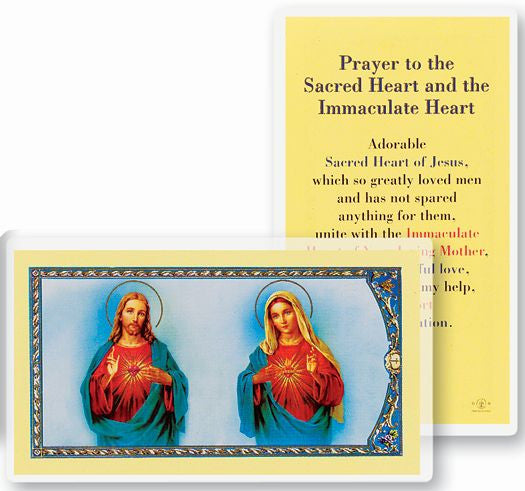 The Sacred Hearts Holy Card