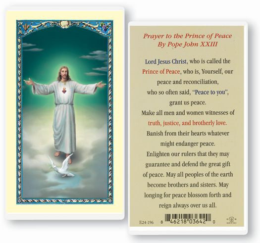 Prayer of Peace Holy Card
