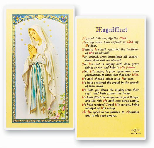 Magnificat - Our Lady Of Lourdes Holy Card