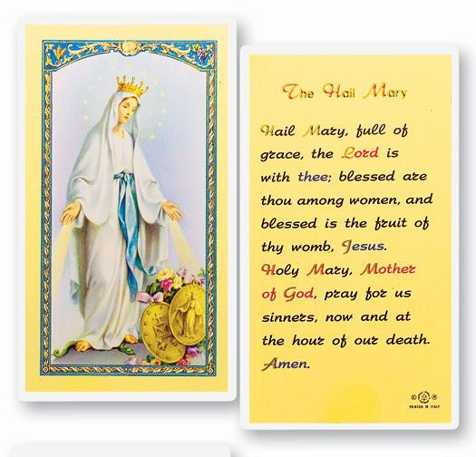 The Hail Mary Holy Card