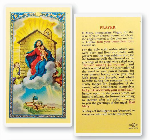 Our Lady Of Loreto Holy Card