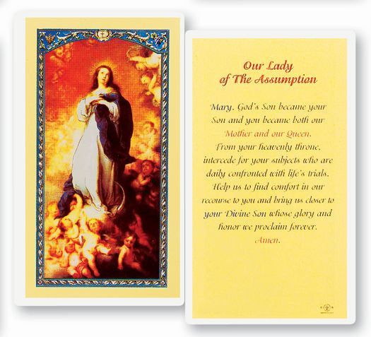 Our Lady Of The Assumption Holy Card