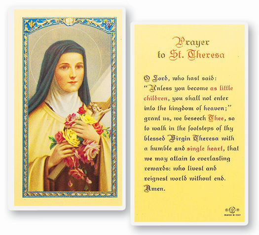 Saint Theresa Holy Card