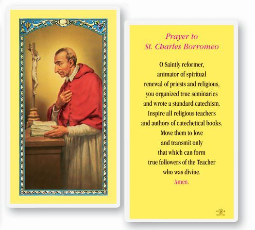 Saint Charles Holy Card