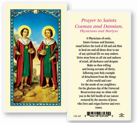 Saints Cosmos And Damian Holy Card