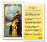 Prayer to St. Dominic Holy Card