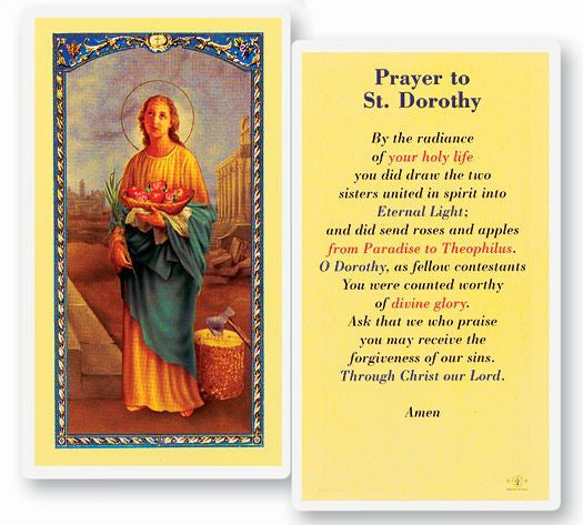 Saint Dorothy Holy Card