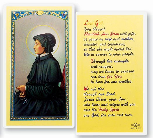 Saint Elizabeth Seton Holy Card