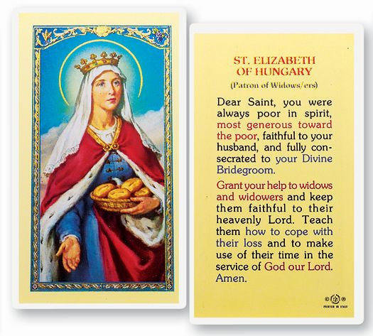 Saint Elizabeth Of Hungary Holy Card