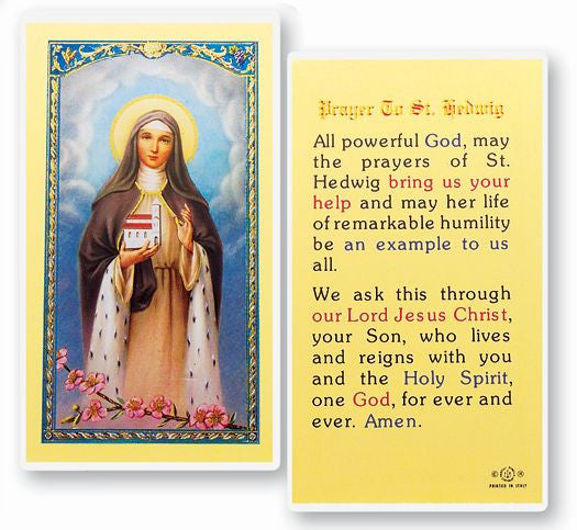 Saint Hedwig Holy Card